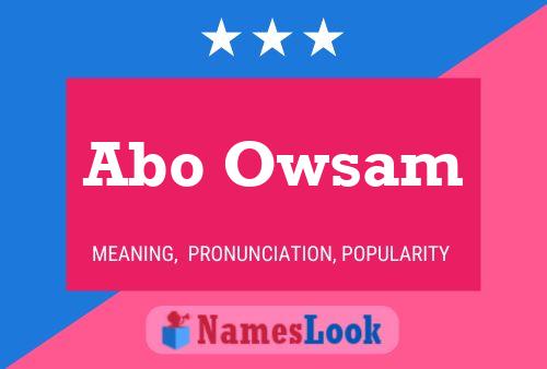 Abo Owsam Name Poster