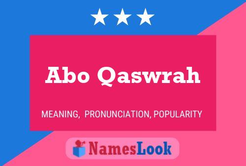 Abo Qaswrah Name Poster