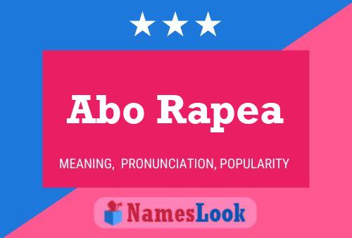 Abo Rapea Name Poster