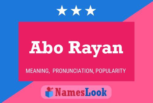 Abo Rayan Name Poster