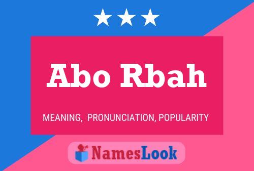 Abo Rbah Name Poster