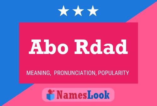 Abo Rdad Name Poster