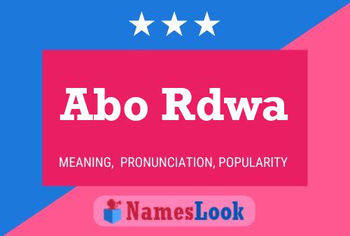 Abo Rdwa Name Poster