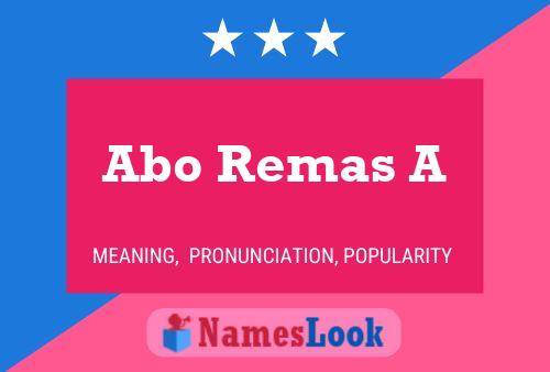 Abo Remas A Name Poster