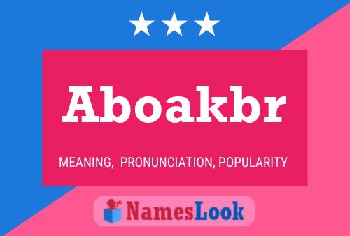 Aboakbr Name Poster