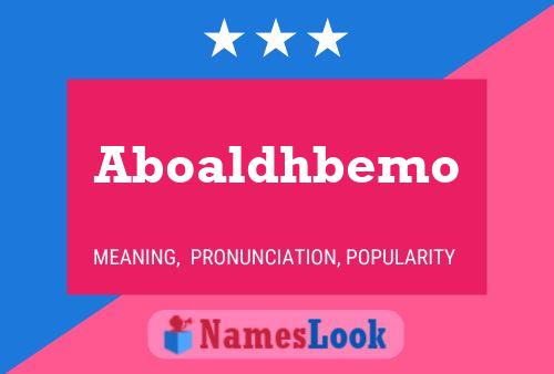 Aboaldhbemo Name Poster