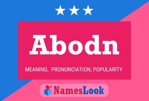 Abodn Name Poster