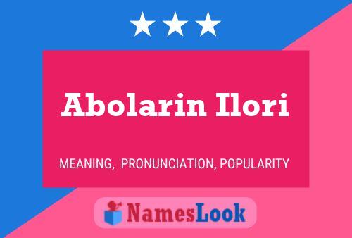 Abolarin Ilori Name Poster