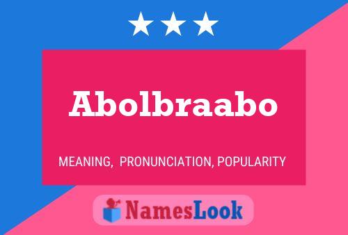 Abolbraabo Name Poster