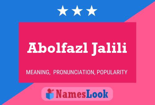 Abolfazl Jalili Name Poster