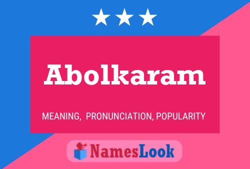 Abolkaram Name Poster