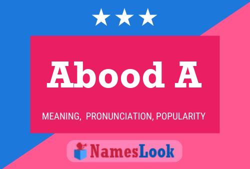 Abood A Name Poster