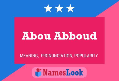 Abou Abboud Name Poster