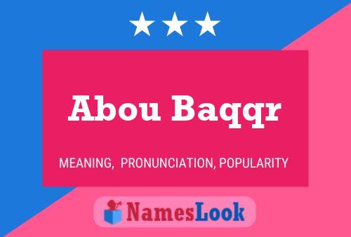 Abou Baqqr Name Poster