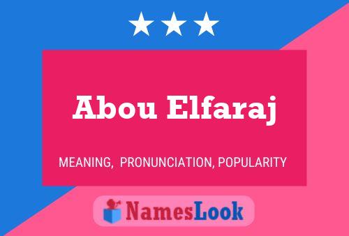 Abou Elfaraj Name Poster