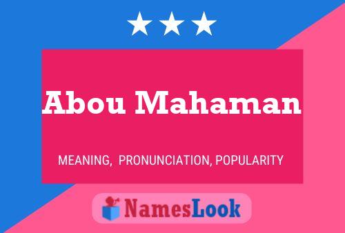 Abou Mahaman Name Poster