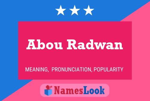 Abou Radwan Name Poster