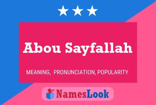 Abou Sayfallah Name Poster