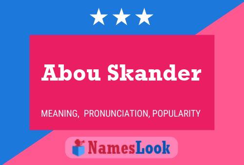 Abou Skander Name Poster