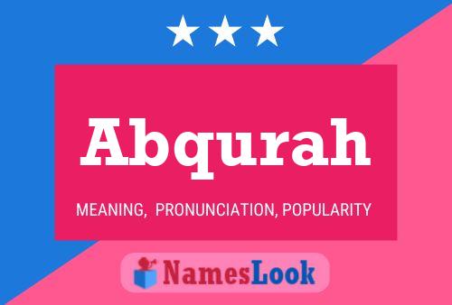 Abqurah Name Poster