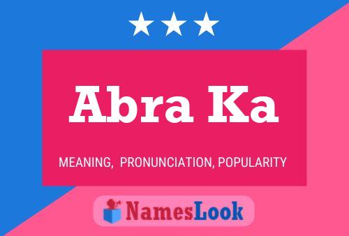 Abra Ka Name Poster