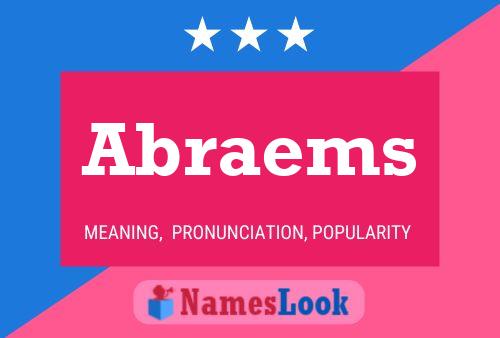 Abraems Name Poster