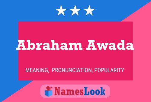 Abraham Awada Name Poster