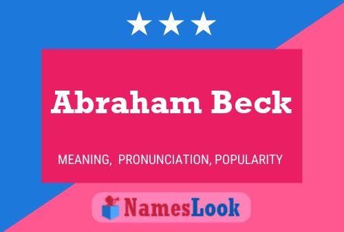 Abraham Beck Name Poster