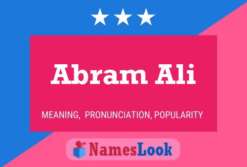 Abram Ali Name Poster