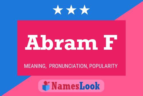 Abram F Name Poster