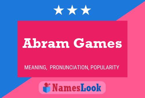 Abram Games Name Poster