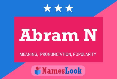 Abram N Name Poster