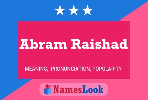 Abram Raishad Name Poster