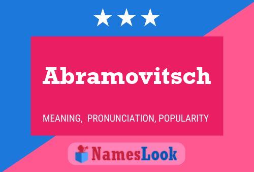 Abramovitsch Name Poster