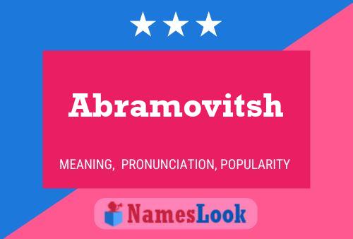 Abramovitsh Name Poster