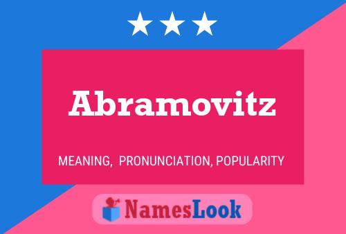 Abramovitz Name Poster