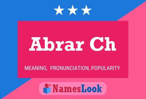 Abrar Ch Name Poster