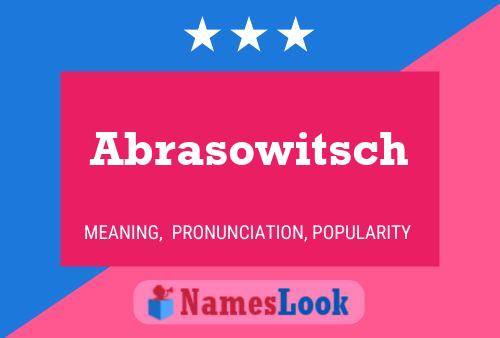 Abrasowitsch Name Poster