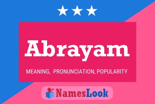 Abrayam Name Poster