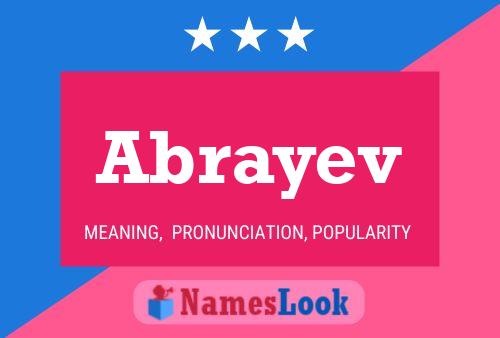 Abrayev Name Poster