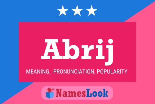 Abrij Name Poster