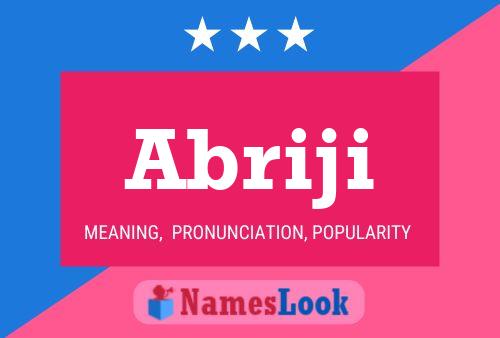 Abriji Name Poster