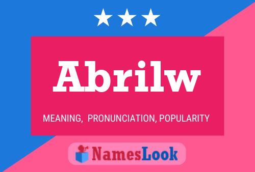 Abrilw Name Poster