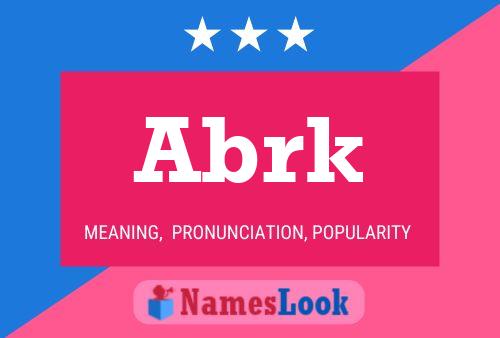 Abrk Name Poster