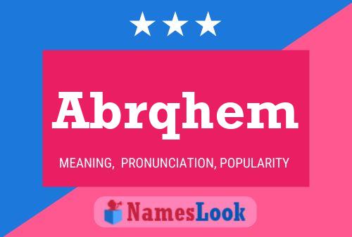 Abrqhem Name Poster