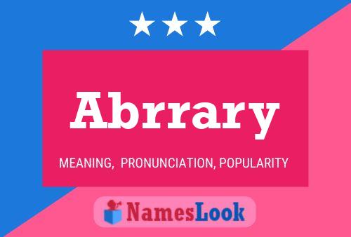 Abrrary Name Poster