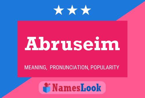 Abruseim Name Poster