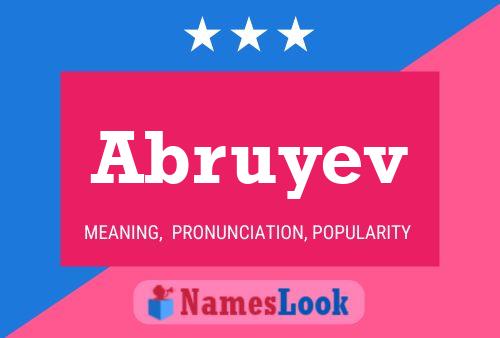 Abruyev Name Poster