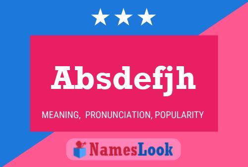 Absdefjh Name Poster