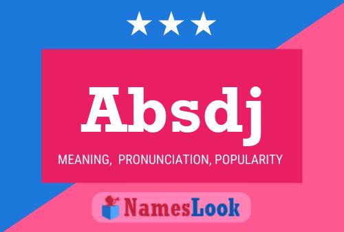 Absdj Name Poster